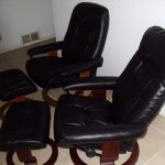 black leather upholstery